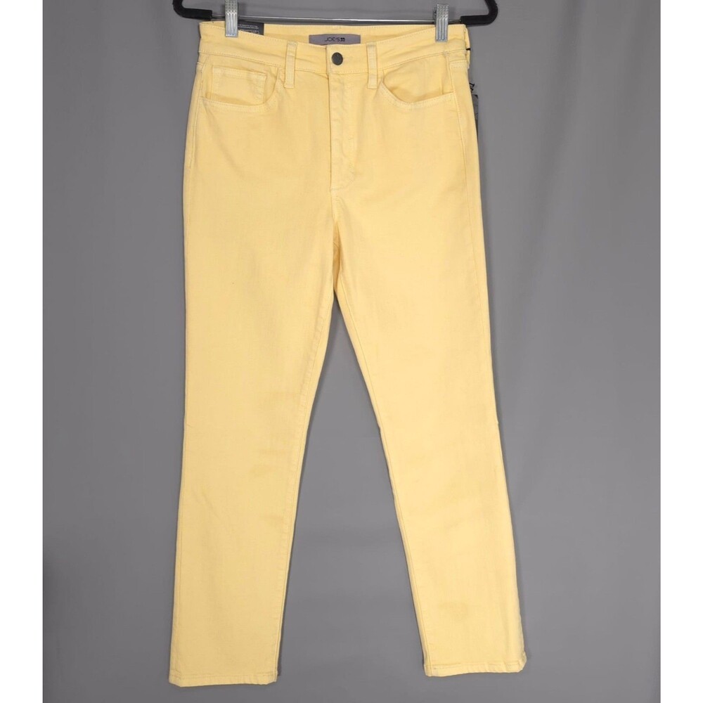 JOE'S New Women's Jeans 27 Yellow High Rise Straight Ankle Stretch Denim